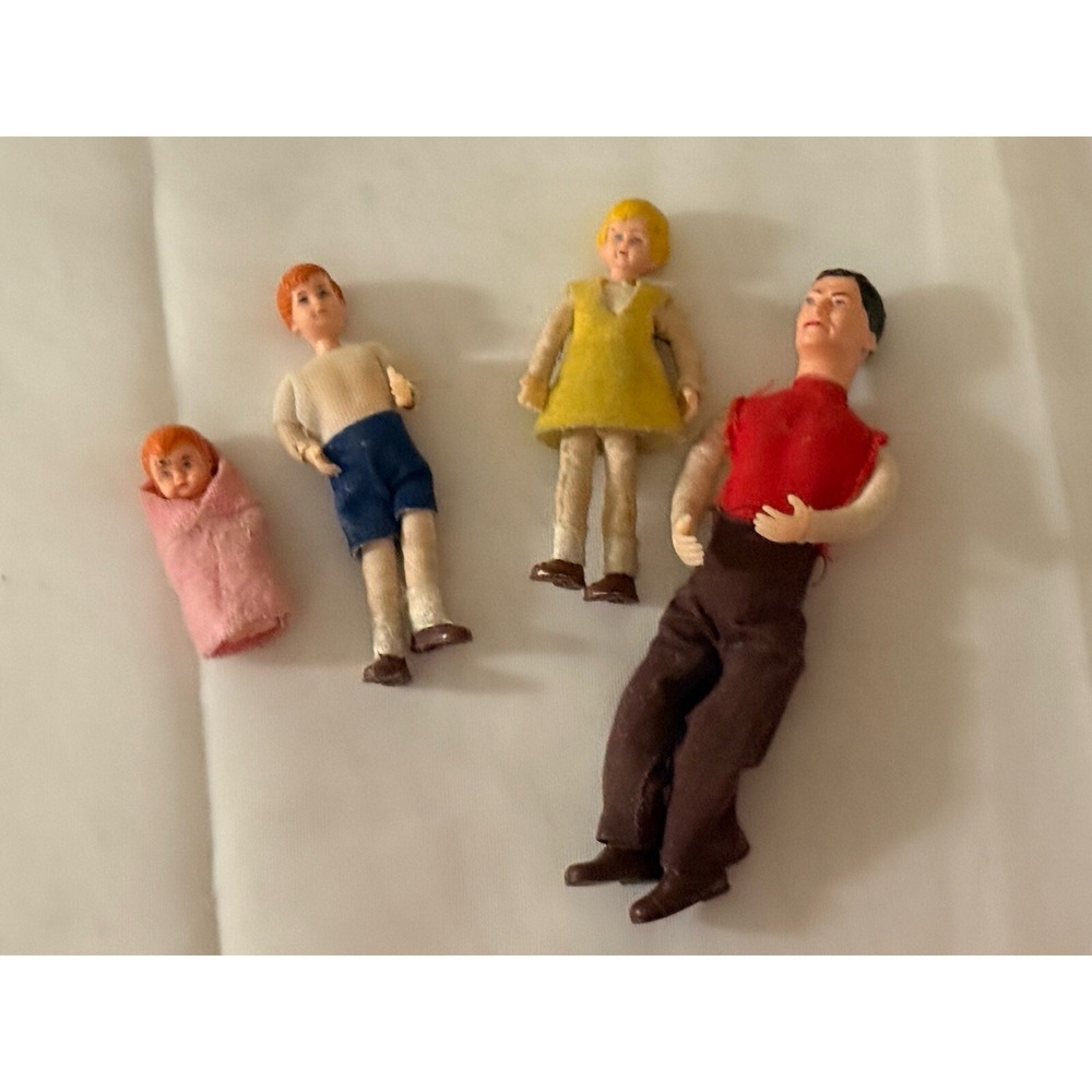 Vintage 1970s Dollhouse Family Miniatures – Unmarked – Repair Project